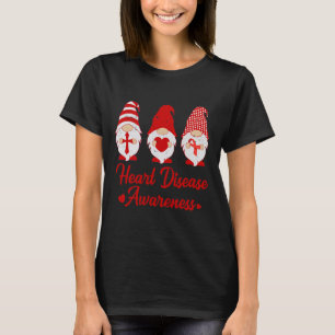 Camiseta Tu Cinta Roja Gnome Heart Disease Awareness Costum