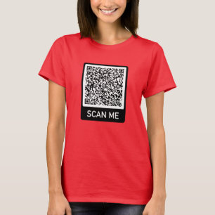 Camiseta Tu código QR Escanearme Información sobre el regal