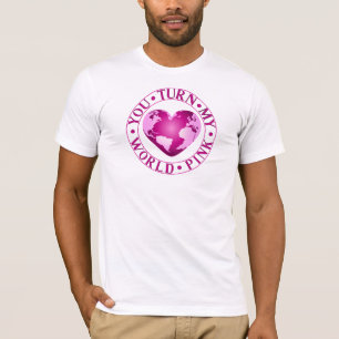 Camiseta TÚ CONVERTIRÁS MI MUNDO ROSA Romántico Diseño del