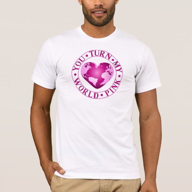 Camiseta TÚ CONVERTIRÁS MI MUNDO ROSA Romántico Diseño del  (Anverso)