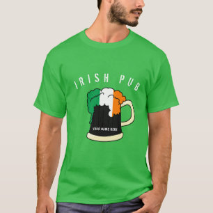 Camiseta Tu Día de San Patricio Pub Irlandés Personalizado