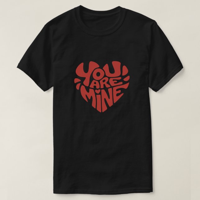 Camiseta Tu diseño en forma de corazón (Diseño del anverso)