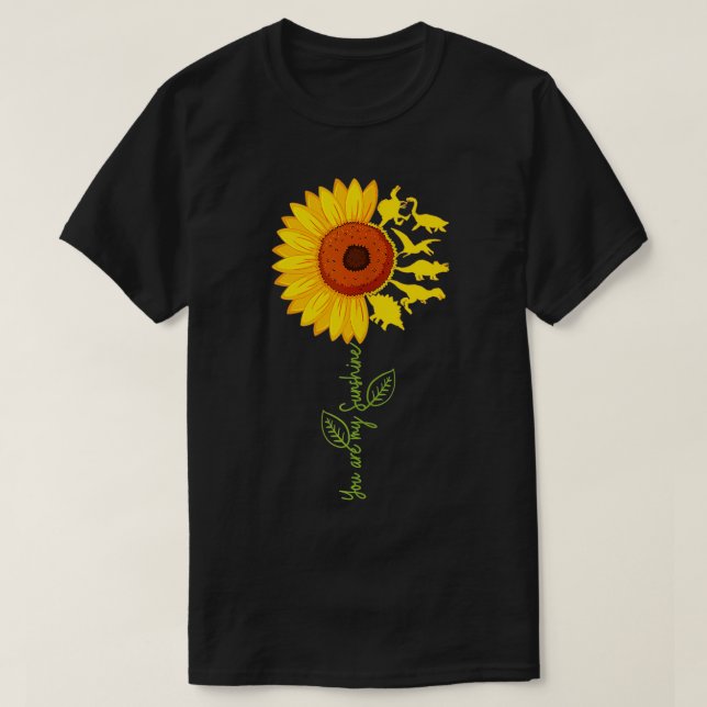 Camiseta Tu eres mi Sunshine Sunflower Dinosaur TRex Dino L (Diseño del anverso)