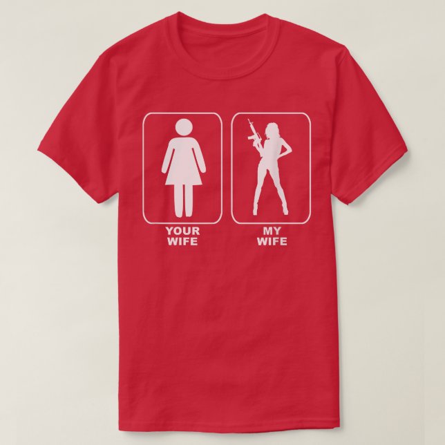 Camiseta Tu esposa mi esposa  (Diseño del anverso)