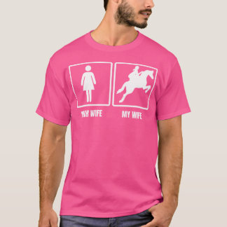 Camiseta Tu Esposa Mi Esposa Cabalgando Cita Divertida Del