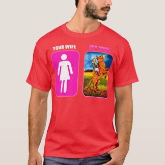 Camiseta Tu Esposa Mi Esposa Caballo Montando Ecuestre