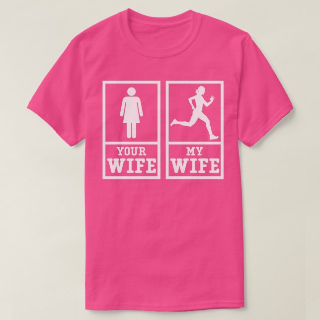 CAMISETA TU ESPOSA MI ESPOSA CORRIENDO (Diseño del anverso)