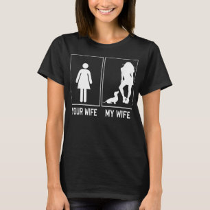 Camiseta Tu Esposa Mi Esposa Dachshund Graciosa Para El Esp