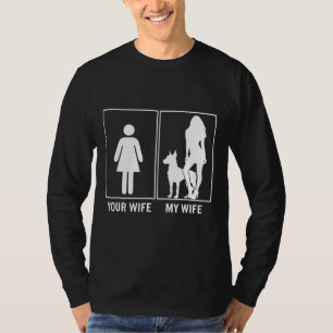 Camiseta Tu Esposa Mi Esposa Doberman Amantes Graciosos Del