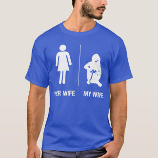 Camiseta Tu Esposa Mi Esposa Jugadora Divertido Regalo Para