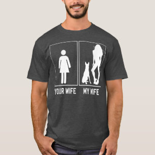 Camiseta Tu Esposa Mi Esposa Malinois Belga Cosas Divertida