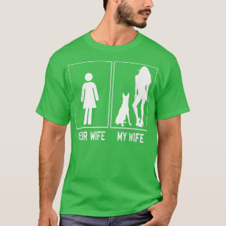 Camiseta Tu Esposa Mi Esposa Malinois Belga Cosas Divertida