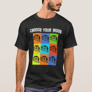 Camiseta Tu estado de ánimo para elegir   Tema de gato gruñ