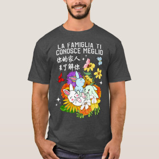 Camiseta Tu Familia Conoce Mejor Conejo Kawaii 3
