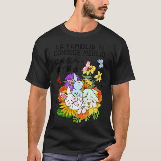 Camiseta Tu Familia Conoce Mejor Conejo Kawaii 4
