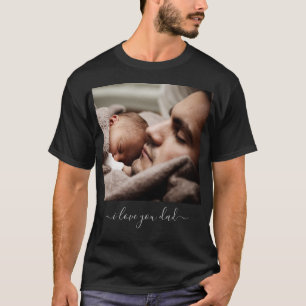Camiseta Tu foto-camiseta de papá con texto - Te amo papá