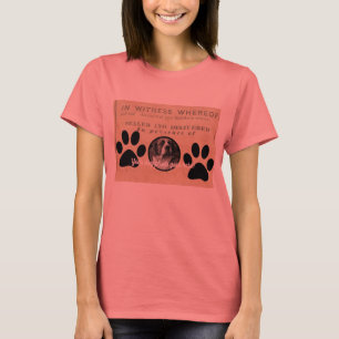 Camiseta Tu foto de perro en Paws 1860 Documento legal dive