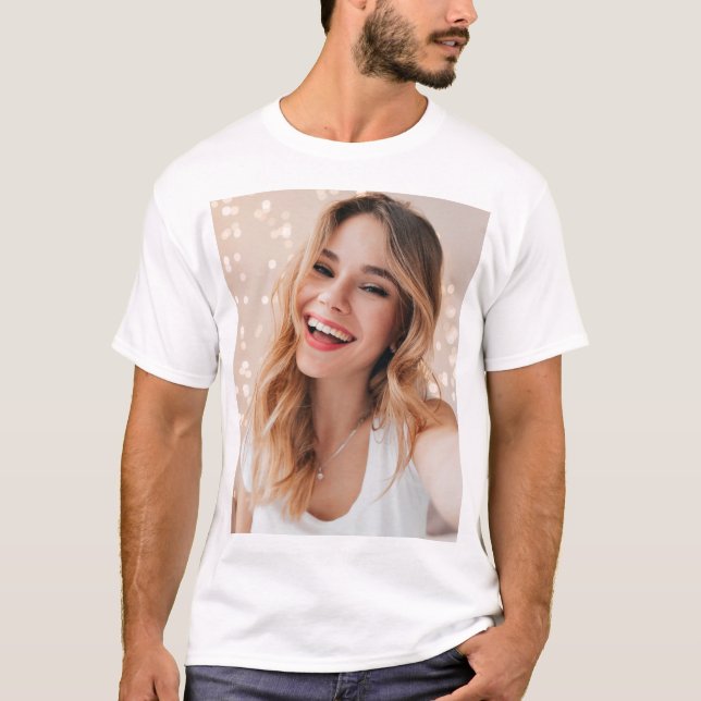 Camiseta Tu foto de tu cara en una imagen personalizada (Anverso)