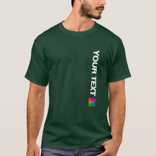 Camiseta Tu Foto O Logo Mens Moderna Y Profunda Verde Fores