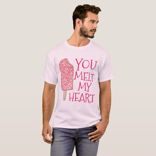 Camiseta Tú fundes mi corazón El día de San Valentín Popsic (Anverso completo)