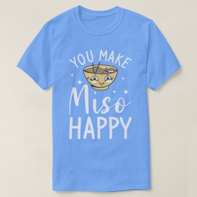 Camiseta Tú Haces Feliz a Miso Propuesta de Boda Matrimonio (Diseño del anverso)
