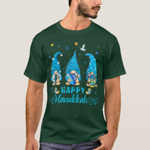 Camiseta Tu Happy Hanukkah 2021 Gnome Menorah Dreidel Costu