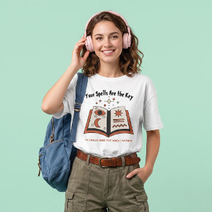 Camiseta Tu hechizos son la clave Libro brujo de Halloween