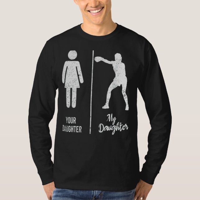 Camiseta Tu hija mi hija Boxeo Padres Grasa (Anverso)