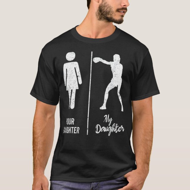 Camiseta Tu hija mi hija Boxeo Padres Grasa (Anverso)