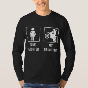Camiseta Tu hija mi hija mamá o papá regalan bicicleta suci