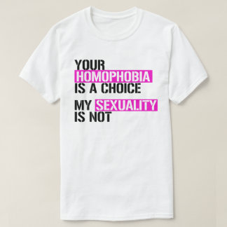 Camiseta Tu homofobia es una elección