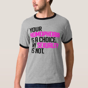 Camiseta Tu homofobia es una elección