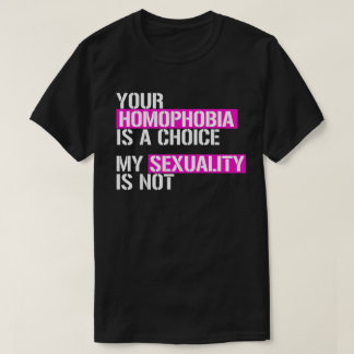 Camiseta Tu homofobia es una elección