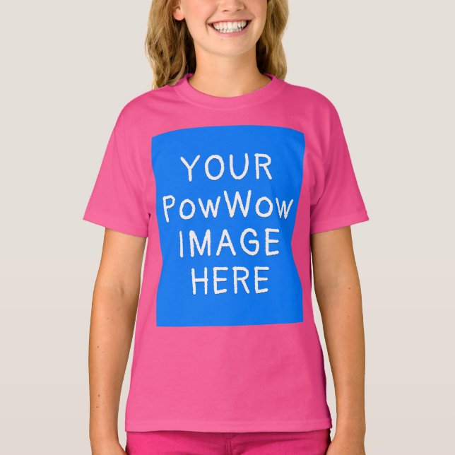 Camiseta Tu imagen de PowWow aquí Personalizado nativo amer (Anverso)