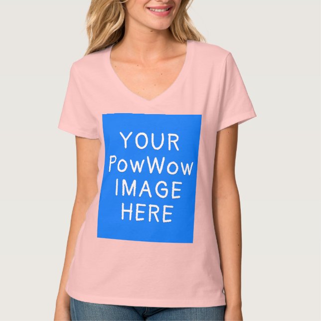 Camiseta Tu imagen de PowWow aquí Personalizado nativo amer (Anverso)
