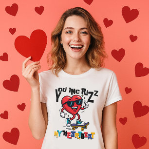 Camiseta Tú Inc Rizz mi latido - Corazón de skateboard ador