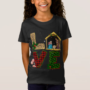 Camiseta Tu leopardo Navidad vestido de natividad disfraz C