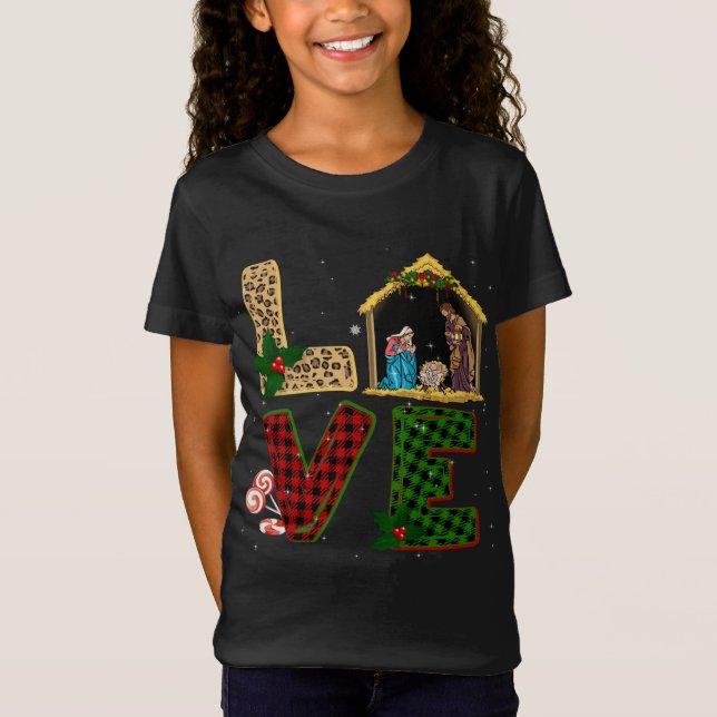 Camiseta Tu leopardo Navidad vestido de natividad disfraz C (Anverso)