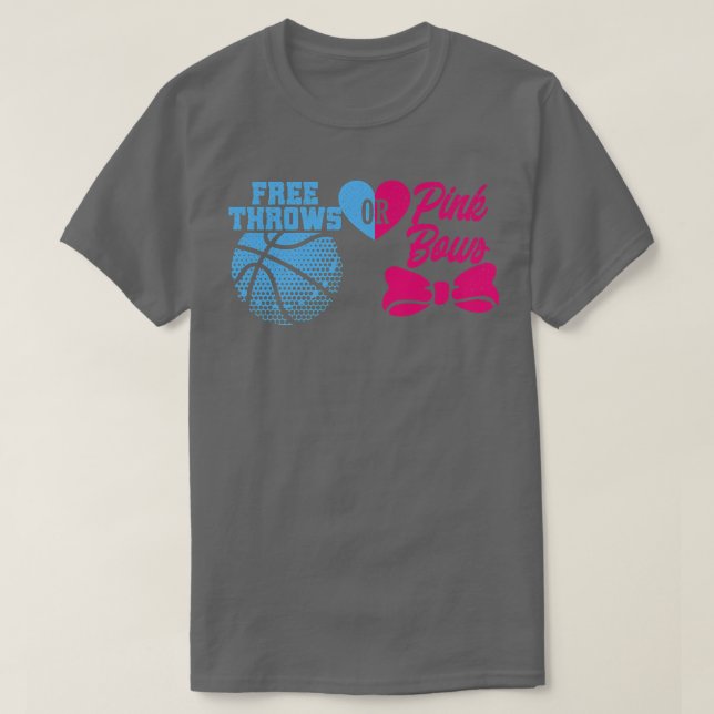 Camiseta Tu libre arroja o arcos rosados género revela disf (Diseño del anverso)