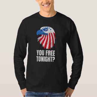 Camiseta Tú Libre Esta Noche Águila Calva Patriótica Americ