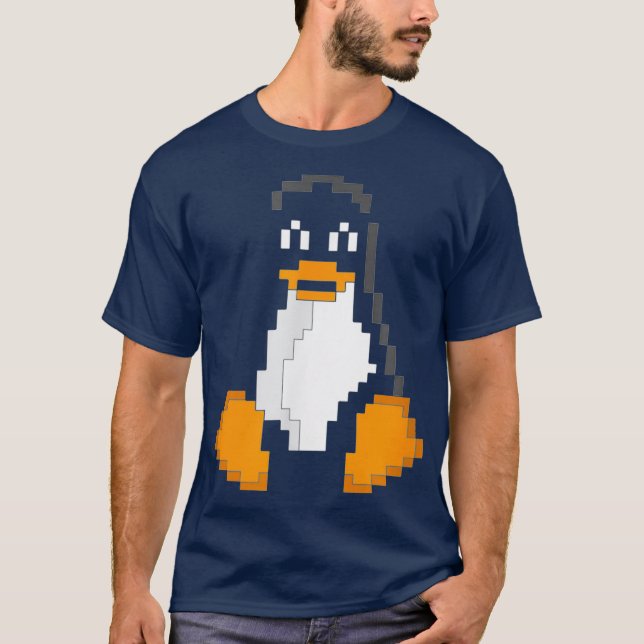 Camiseta Tu Linu en Piel Art para Sysadmins y Hackers (Anverso)