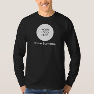 Camiseta Tu Logo Aquí Mente Manga Larga Doble Lado