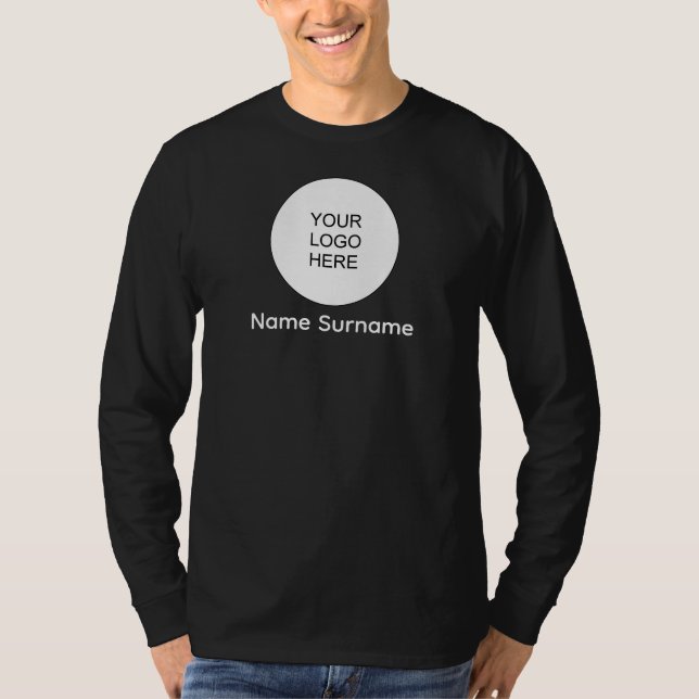 Camiseta Tu Logo Aquí Mente Manga Larga Doble Lado (Anverso)