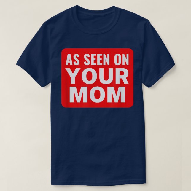 Camiseta Tu madre Chiste visto en tu mamá de basura diverti (Diseño del anverso)