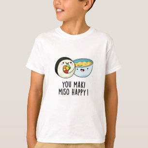 Camiseta Tu Maki Miso Feliz Divertido bollo de comida japon