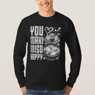 Camiseta Tu Maki Miso feliz sushi japonés