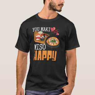 Camiseta Tu Maki Miso feliz sushi japonés