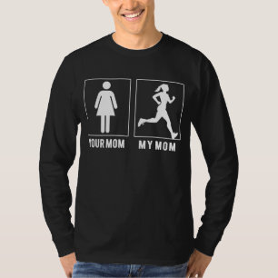 Camiseta Tu mamá a mi mamá le encanta correr - Divertido le