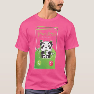 Camiseta Tu Mamá Llama A Panda Bear Cal De Entrada De Teléf