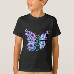 Camiseta Tú Mariposa Girasol Prevención del Suicidio Concie